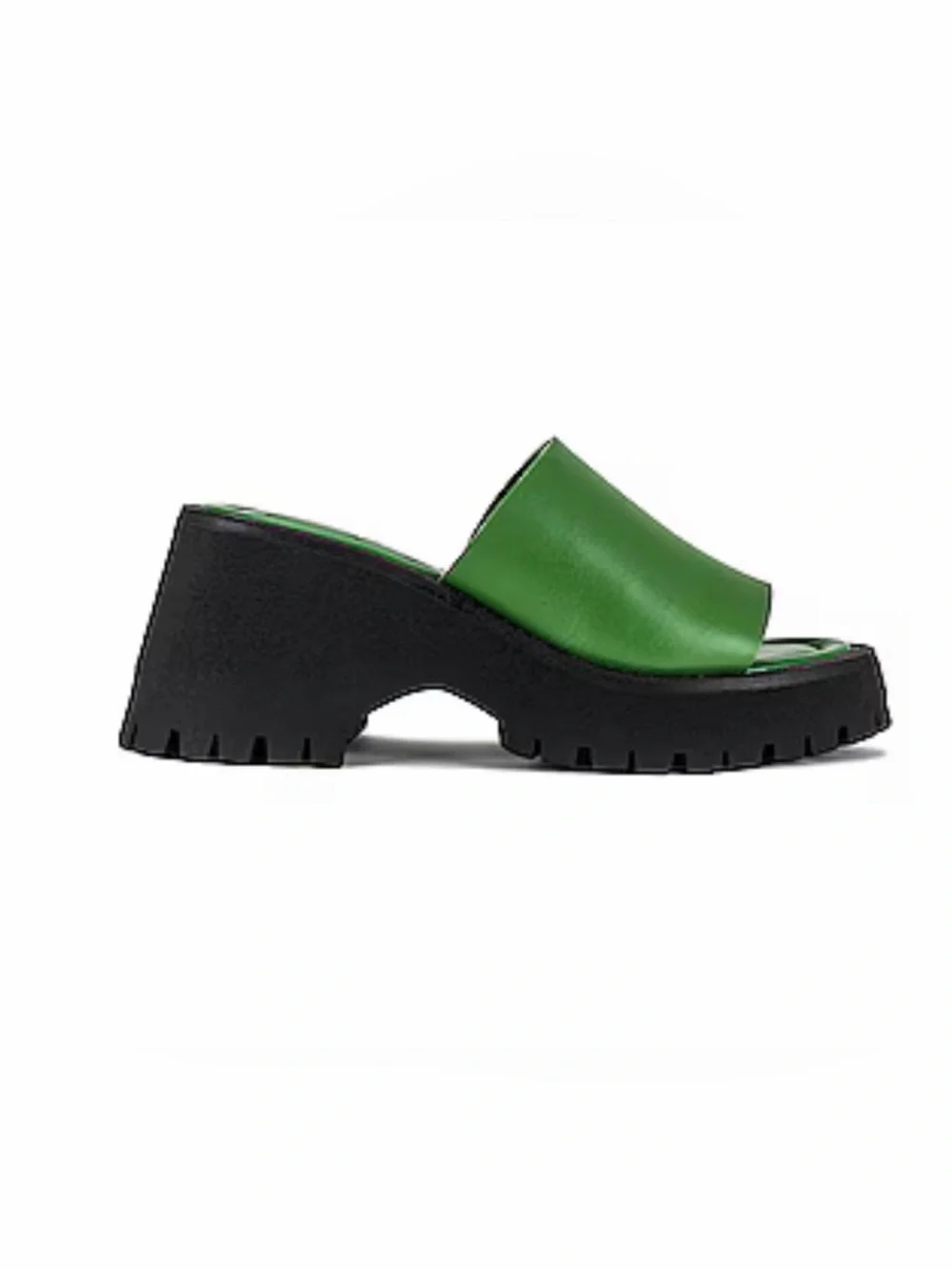 Free People Winona Leather Green Platform Wedges